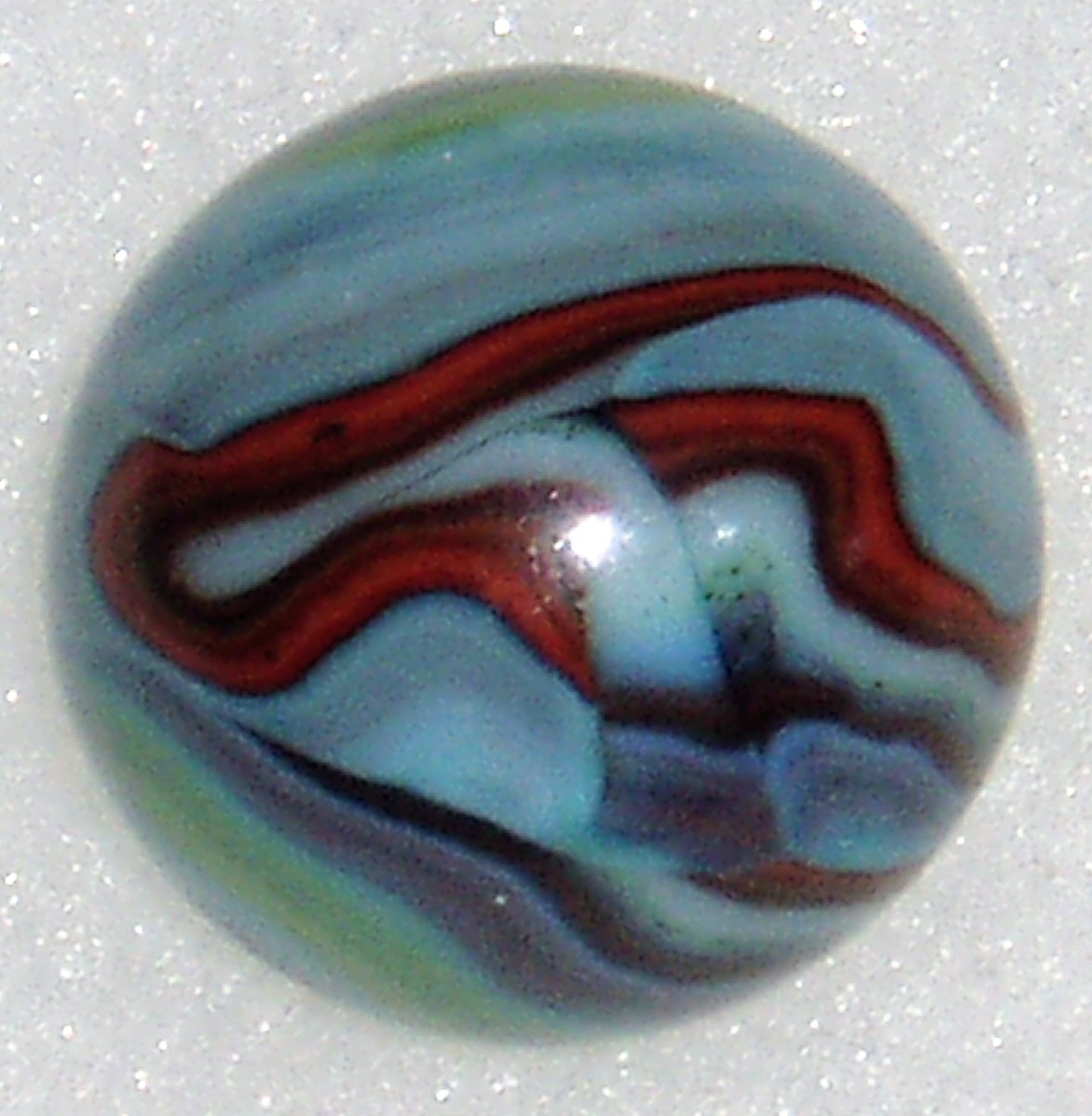 Picture of a Jabo oxblood marble.