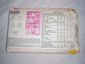 Vintage Simplicity Pattern, Misses' Blouses , 6109 Size 10
