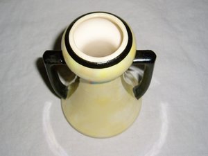 Czech 2-Handled Vase, Porcelain Opalescent Glaze