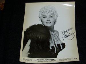 Autograph,  Rhonda Fleming, The Buster Keaton Story, 1957