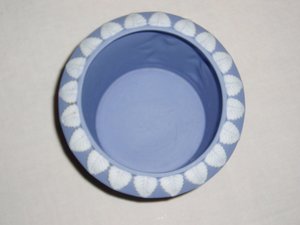 Lefton Jasperware Vase, Flower Pot, Romanesque, Blue White