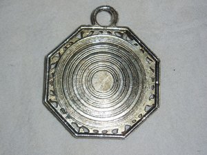 Victorian Style Pendant, Couple Sitting by Lake