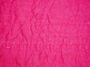 Handsewn Butterfly Quilt, Pink and White