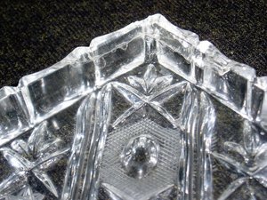 Cut Glass Cream and Sugar on Matching Tray, Vintage