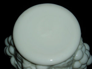 Imperial Vase, Grape and Leave, Ruffled Top, High Relief