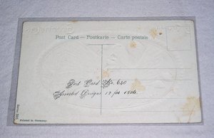 Antique Postcard, Salesman's Sample, Hearty Greetings, Dove & Roses