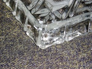 Cut Glass Cream and Sugar on Matching Tray, Vintage