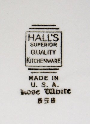 Hall Rose White 2 Casseroles with Lid