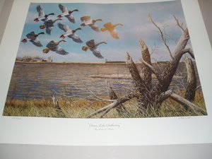 Robert Hinton Numbered Print, Grass Lake Gathering, Free USA Shipping