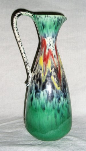 Üebelacker Keramik West Germany Handled Vase / Ewer