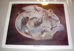 Signed Numbered Print, Hunter's Dream, Linda Conradsen, #31/100, Free USA Shipping