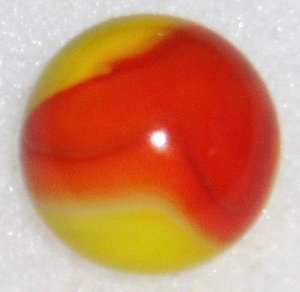 Peltier Ketchup & Mustard, NLR National Line Rainbo, .690"  Antique Marble, Free USA Shipping