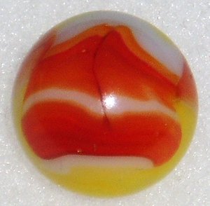 Peltier Ketchup & Mustard, NLR National Line Rainbo, .690"  Antique Marble, Free USA Shipping