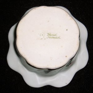 Ceramic Nut Cup, Gilded, Hand Painted