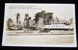 RPPC Real Photo Postcard, Miami Hurricane, Sept 18, 1926