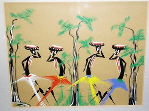 Kenyan Tribal Art, Abstract Painting