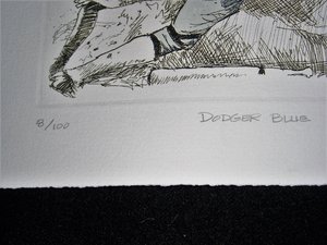 Bob Tolle "Dodger Blue" Numbered Print, Low Number 8/100