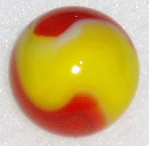 Peltier Ketchup & Mustard, NLR National Line Rainbo, .690"  Antique Marble, Free USA Shipping