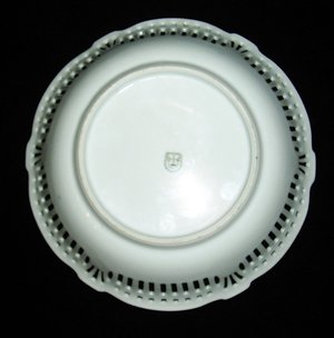 Schwarzenhammer Pierced Porcelain Bowl, Crane Heron Design