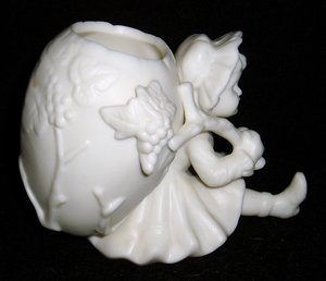 Girl with Egg Basket, Porcelain Bisque Figurine, Ardalt