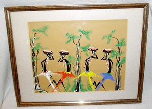 Kenyan Tribal Art, Abstract Painting