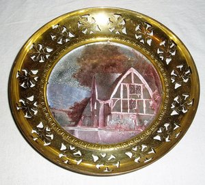 Brass Pierced Plates, Foil Pictures, Wall Hangings, England