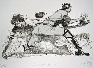 Bob Tolle "Dodger Blue" Numbered Print, Low Number 8/100