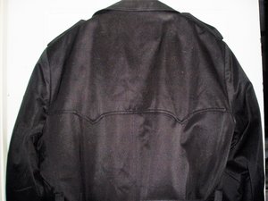 Vintage Towne London Fog Trench Coat, Zippered Liner, Size 44 Long, Black