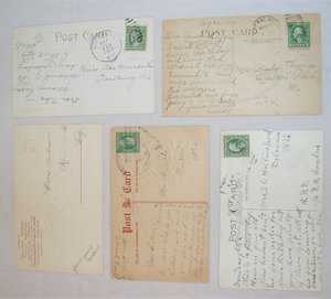 Postcard Group BD1, Antique Birthday, 5 Used Cards, 2nd Card Ships Free