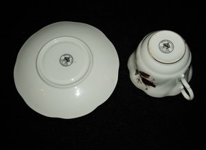 Cup & Saucer, Royal Dover, Red Roses, England Bone China,