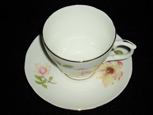 Cup & Saucer, Royal Winchester, Magnolia, England Bone China, Free USA Shipping