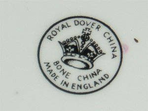 Cup & Saucer, Royal Dover, Red Roses, England Bone China,