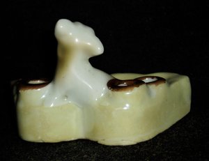 Dog Cigarette Holder, Porcelain Ceramic, Made In Japan