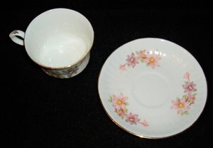 Cup & Saucer, Royal Bengal, Floral Pattern, India Bone China