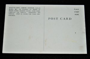 Postcard, Scott's Cafe-Cabins-Station, Advertising, Additional Cards Ship Free