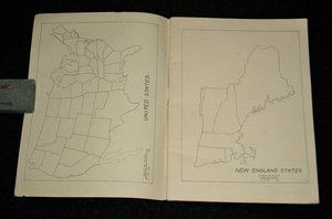 Salesman Sample, Outline Maps, Continental Press, Child's Education Booklet