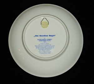 Schmid 1974 Christmas Plate, Guardian Angel