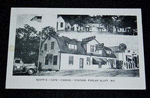 Postcard, Scott's Cafe-Cabins-Station, Advertising, Additional Cards Ship Free