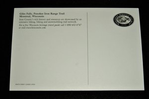 Postcard Wisconsin Heritage, Giles Falls, Penokee Iron Range Trail, Montreal Wisconsin, Add. Cards Ship Free