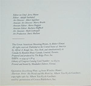 The Great American Shooting Prints, Coffee Table Book