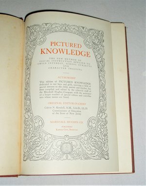 Pictured Knowledge, 1936, Ornate Embossed Cover