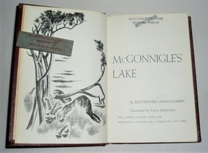 First Edition, McGonnigle's Lake, Rutherford Montgomery, Junior Literary Guild