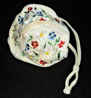 Winter Baby Bonnet, Embroidered Flowers, Vintage, Shipping Included USA
