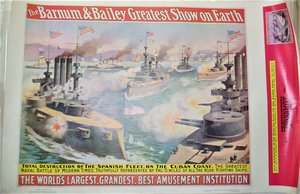 Barnum & Bailey Poster, Destruction of the Spanish Fleet