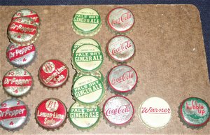 Bottle Cap Collection, 69 Caps, 21 Different
