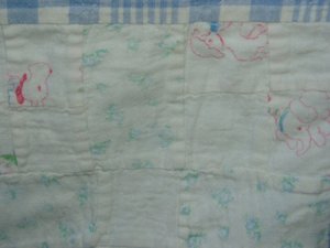 Vintage Child's Quilt, Hand-Stitched