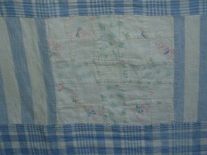 Vintage Child's Quilt, Hand-Stitched