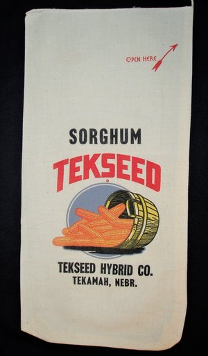 Tekseed Sorghum Seed Sack, New Old Stock