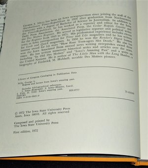 First Edition, Rogues and Heroes from Iowa's Amazing Past, 1972