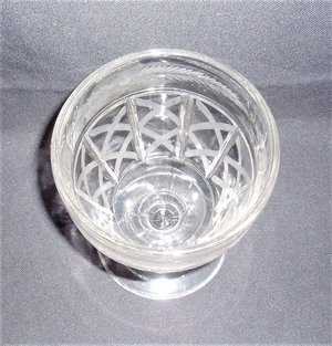 Bohemian Cut Glass Covered Candy Dish